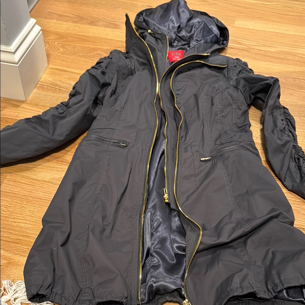 Milano Black Utility Jacket With Gold Accents